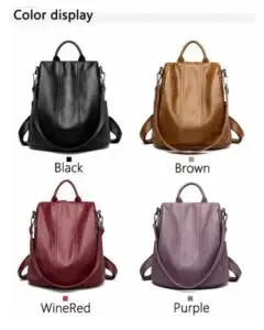 👜 Premium PU Leather Women's Backpack