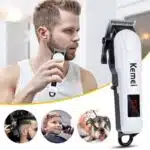 Kemei KM-809A Rechargeable Electric Trimmer – Lightweight Hair Clipper - Image 4