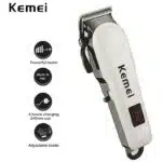 Kemei KM-809A Rechargeable Electric Trimmer – Lightweight Hair Clipper