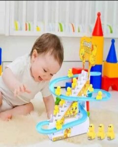Automatic Duck Slide Toy for Kids – 9 Mini Ducks with Music & Lights | Baby Roller Coaster Toy - Image 4