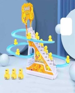 Automatic Duck Slide Toy for Kids – 9 Mini Ducks with Music & Lights | Baby Roller Coaster Toy - Image 2